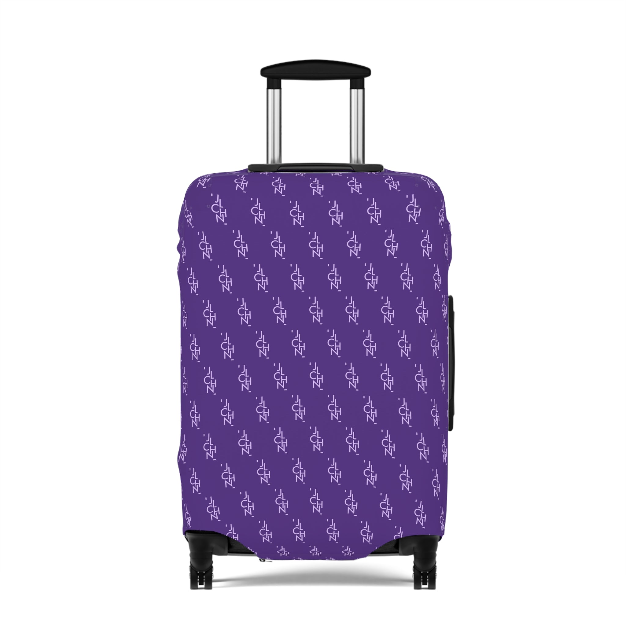 Travel in Juli Style: Purple Luggage Cover with JLCHN Legendary Pattern Logo